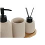 Ensemble de Bain Home ESPRIT Blanc Crème Bambou Dolomite 24 x 9 x 1 cm 4 Pièces (2 Unités)