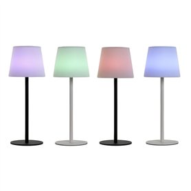 Lampe solaire Home ESPRIT Blanc Noir 15 x 15 x 40 cm