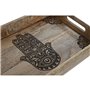 Jeux de plateaux Home ESPRIT Naturel Bois de manguier 43,5 x 27 x 5,5 cm (2 Unités)