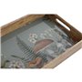 Jeux de plateaux Home ESPRIT Bleu Naturel Bois de manguier 43,5 x 27 x 5,5 cm (2 Unités)