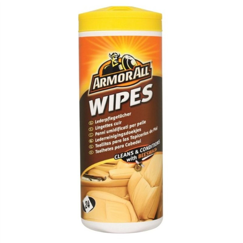 Image secondaire de Lingettes de nettoyage pour cuir Armor All Wipes Cuir 24 Pièces