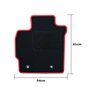 Set de tapis de voitures OCC Motorsport OCCTY0001RD Noir Toyota Auris (2007-2013) 5 Pièces