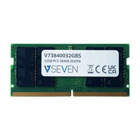 Mémoire RAM V7 V73840032GBS 32 GB DDR5 4800 MHz CL40