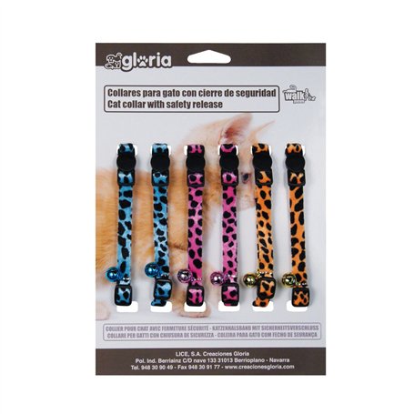 Collier pour chat Gloria   Multicouleur 6 Unités