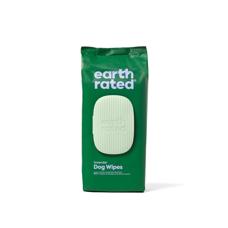 Lingettes humides pour animaux domestiques Earth Rated Lavande (60 Pièces)