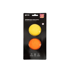 Boule pour animaux de compagnie Gloria PLAY AND RUN Jaune Mousse TPR M 6,35 cm 2 Unités