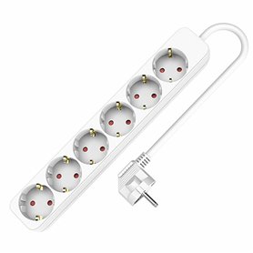 Rallonge 6 prises Schuko sans interrupteur TM Electron (1,5 m)