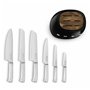 Ensemble de couteaux de cuisine et support Smeg KBSF02BL Noir Acier inoxydable