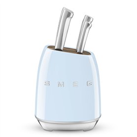 Ensemble de couteaux de cuisine et support Smeg KBSF02PB Bleu Acier inoxydable