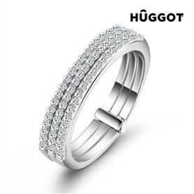 Bague en Argent Massif 925 et Zirconites Three Hûggot