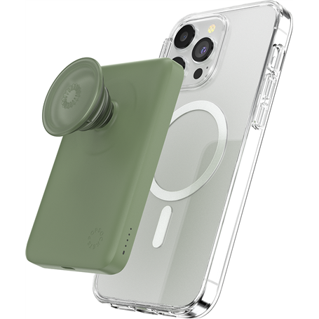 Powerbank sans fil Magnétique MagSafe PowerPack 5000mAh Eucalyptus Popsockets