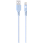 Câble Tissé USB A / Lightning 2.4A 1.2m FastCharge 12W Bleu Bigben