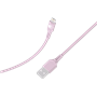 Câble Tissé USB A / Lightning 2.4A 1.2m FastCharge 12W Rose Bigben