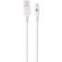 Câble Tissé USB A / Lightning 2.4A 1.2m FastCharge 12W Blanc Bigben
