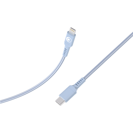 Câble Tissé USB C / Lightning 3A 1.2m PD 60W Bleu Bigben