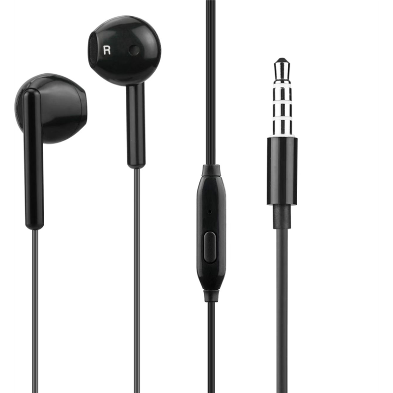 Ecouteurs Jack 3.5mm Bouton Noir WOW