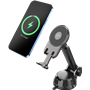 Support Voiture Pare-brise + Tableau de bord Bras rotatif MagSafe Maintien magnétique Noir + Garantie à vie Force Power Lite