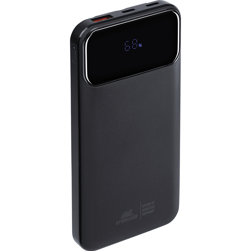 Image secondaire de Powerbank 10000mAh 3 ports USB A+2C 22.5W PD/QC Câble multiple integré Noir Rivacase