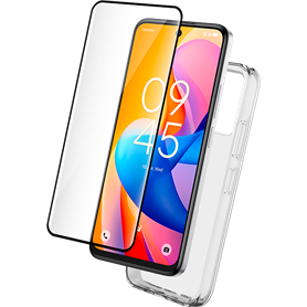 Pack 2 en 1 Coque TCL 60R 5G Souple Transparente + Protège écran 2.5D + SmartFrame - Certifié GRS Bigben
