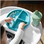 BABY EINSTEIN NEPTUNE Chaise haute bébé de 6 mois a 3 ans inclus: tapis d'eau, assiette sécurisé, tablette et poche de rangement