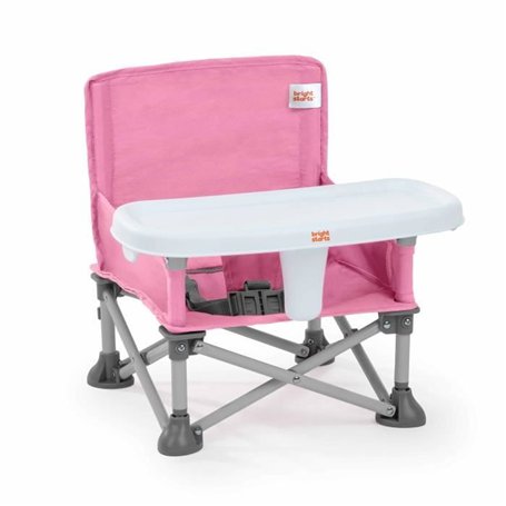BRIGHT STARS Rehausseur de chaise, vert,  pliable, nomade, de voyage, Léger et facile a nettoyer, Sac de transport inclus