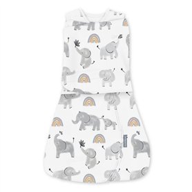 INGENUITY, Gigoteuse d'Emmaillotage, sac de couchage éléphant, pour mi-saison TOG 1. évolutive de 3 a 6 mois certifié oeko-Tex