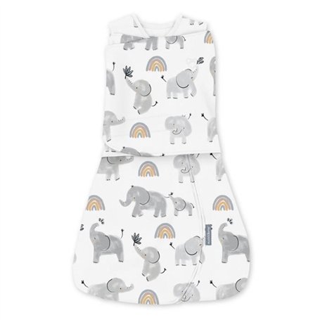 INGENUITY, Gigoteuse d'Emmaillotage, sac de couchage éléphant, pour mi-saison TOG 1. évolutive de 3 a 6 mois certifié oeko-Tex
