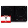 Plaque Induction Posable - MEDION MD18493 - 2 Foyers - 3500W - 60/240°C - 8 Programmes - L 59 x P 36 x H 6 cm - Blanc/Noir