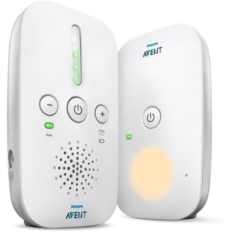 Image secondaire de Ecoute-bébé - PHILIPS AVENT - Audio DECT - Gris/Blanc - Portée 300m - Volume réglable - Autonomie 24h