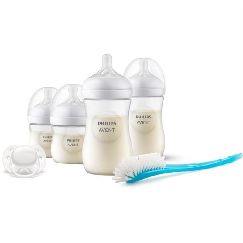 Image secondaire de Kit nouveau-né - PHILIPS AVENT - Natural 3.0 - 2 Biberons 125ml + 2 Biberons 260ml + Sucette Ultra Douce 0-6M + Goupillon
