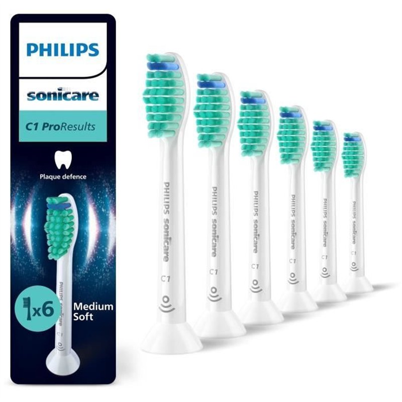 Lot de 6 Têtes de brosse - PHILIPS - HX6016/87 - C1 White
