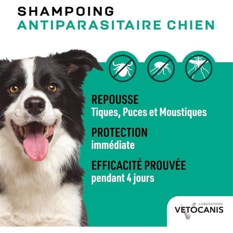 Image secondaire de Shampoing - VETOCANIS - Antiparasitaire Répulsif Chien 300ml