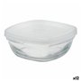 Panier-repas carré avec couvercle Duralex FreshBox Transparent 150 ml (12 Unités)