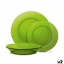 Service de Vaisselle Duralex Lys 12 Pièces Vert (2 Unités)