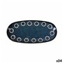 Plat à Gratin La Mediterránea Almudena Bleu Oblongue 25 x 12 x 2,2 cm (24 Unités)