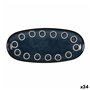 Plat à Gratin La Mediterránea Almudena Bleu Oblongue 29 x 13,5 x 2,4 cm (24 Unités)