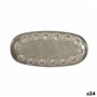Plat à Gratin La Mediterránea Almudena Gris Oblongue 25 x 12 x 2,2 cm (24 Unités)