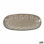Plat à Gratin La Mediterránea Almudena Gris Oblongue 29 x 13,5 x 2,4 cm (24 Unités)