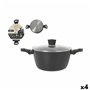Casserole avec Couvercle MasterChef 24 cm (4 Unités)