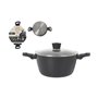 Casserole avec Couvercle MasterChef 24 cm (4 Unités)
