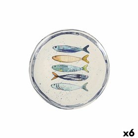 Assiette plate La Mediterránea Peixe Ø 26 cm (6 Unités)