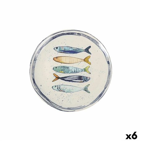 Assiette plate La Mediterránea Peixe Ø 26 cm (6 Unités)