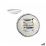 Assiette creuse La Mediterránea Peixe Ø 21 cm (12 Unités)