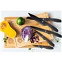 Couteau de cuisine MasterChef Noir Argenté 13 cm Polyvalents (24 Unités)