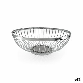 Corbeille à Pain My Bar Argenté Métal 25,5 x 9,5 cm (12 Unités)