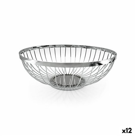 Corbeille à Pain My Bar Argenté Métal 25,5 x 9,5 cm (12 Unités)