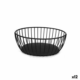 Corbeille à Pain My Bar Noir Métal Oblongue 20 x 15 x 8 cm (12 Unités)