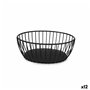 Corbeille à Pain My Bar Noir Métal Oblongue 20 x 15 x 8 cm (12 Unités)
