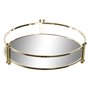 Plateau apéritif DKD Home Decor 21,5 x 21,5 x 5,5 cm Miroir Doré Métal Glam