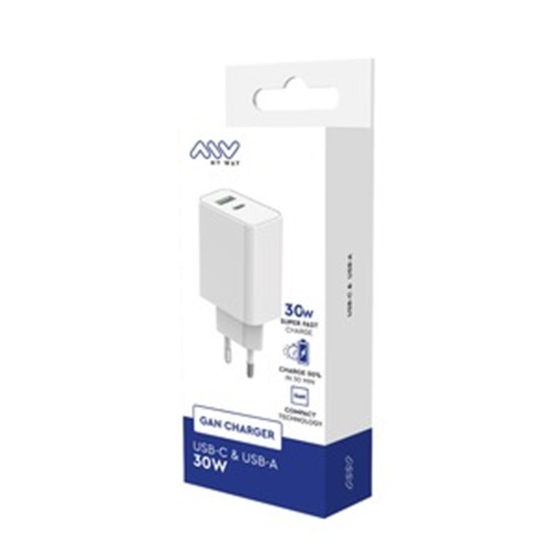 Image secondaire de CHARGEUR SECTEUR 30W USB-C USB-A BLANC